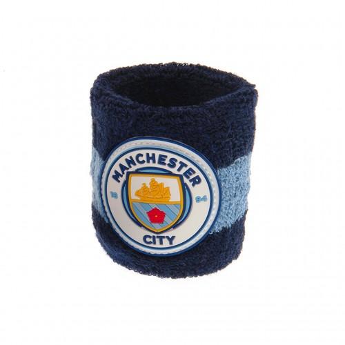 Manchester City FC Unisex Adult Crest bomullsarmband (Paket om 2)