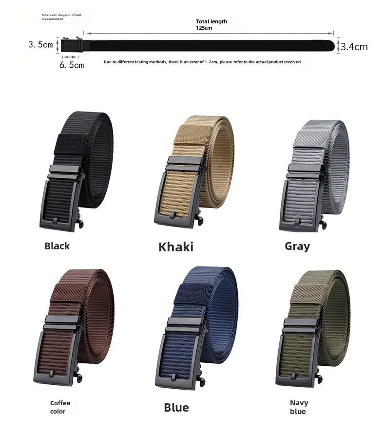Curea tactică din pânză pentru bărbați cu cataramă automată din aliaj fără dinți
