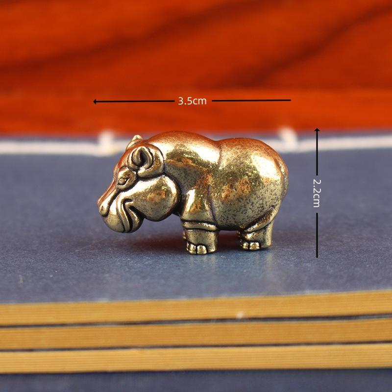 

Solid Resin Hippo Sculpture, Miniature Animal Figurine for Bookshelf, Unique Desk Art Piece