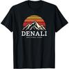 Vintage Denali National Park Alaska Souvenir Mountain Sunset T-Shirt