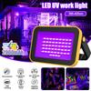 LED UV Black Lights Work Light Stage Blacklight Ultraviolet Flood Effect Light for Halloween Xmas Dance DJ Disco Party Light