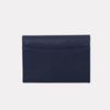 Matt Saffiano Cowhide Combination Slim Business Card Holder Dark Navy + Steel Blue