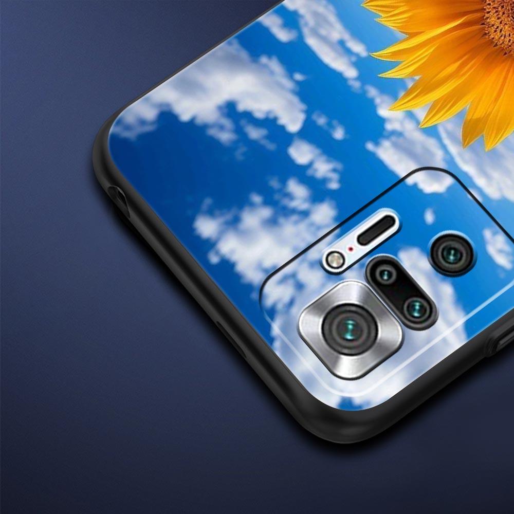 Beautiful Yellow Sunflower Phone Case For Xiaomi Redmi Note 14 13 5G 10 11 12 Pro Plus 4G 14C 13C 12C 10C Black Cover