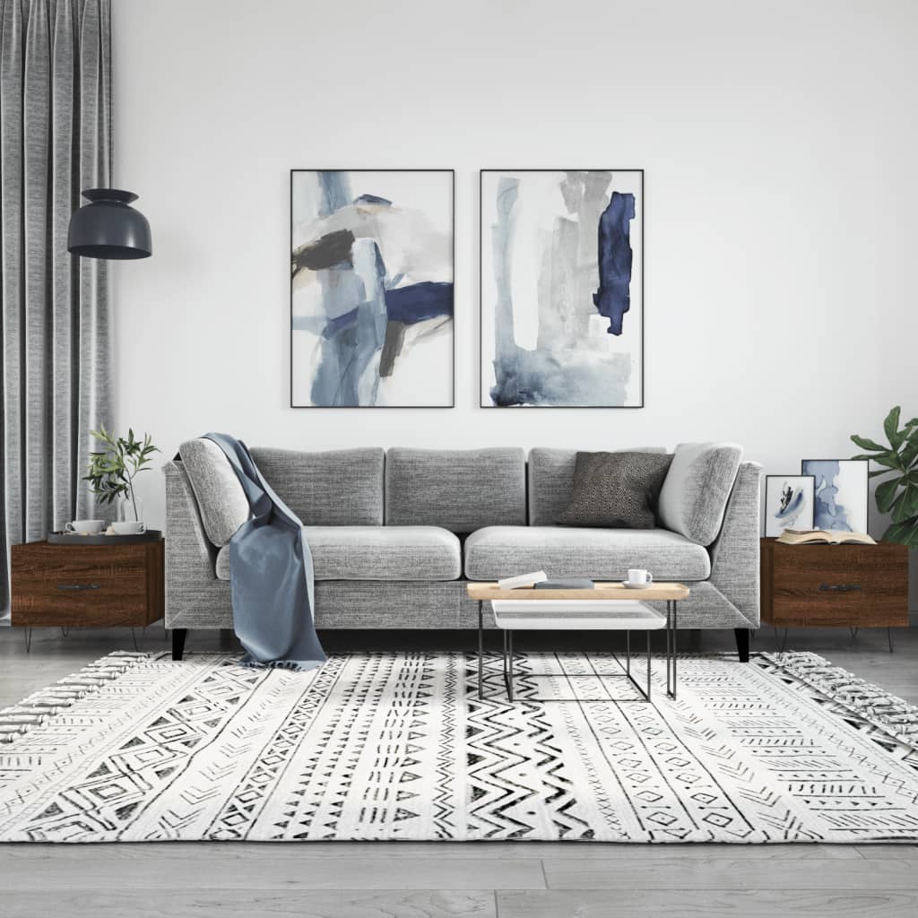 Coffee Tables 2 Pcs Brown Oak Effect 50x50x40 Cm Particleboard