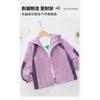 Girls Kids Fleece Lined Hooded Windbreaker Long Sleeve Casual Outerwear Jacket