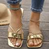Fashion Women Trend Flats Slippers Casual Beach Sandals Summer Open Toe Walking Slippers Luxury Square Toe Shoes 2024 New Slides Women