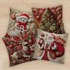 Hot-Selling Short Plush Peach Skin Christmas Pillowcase: Living Room Sofa Back Cushion Decor