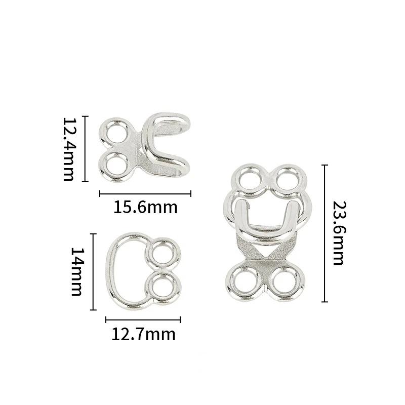 10 Pairs Metal Invisible Garment Hook Jeans Pants Skirts Adjust Clasp Decoration Buttons Diy Sewing Crafts Accessories