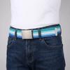 Stripe Canvas Waist Belt Metal Buckle Nylon Belt Fashion Men's Business Belt  Male