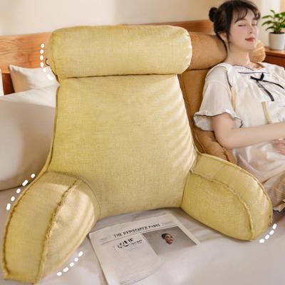 Bedhead Soft Cushion Large Pillow for Neck Waist Protection Dual-purpose Bed Reading Pillow Sofa Living Room Bedroom Backrest Pad Removable Washable