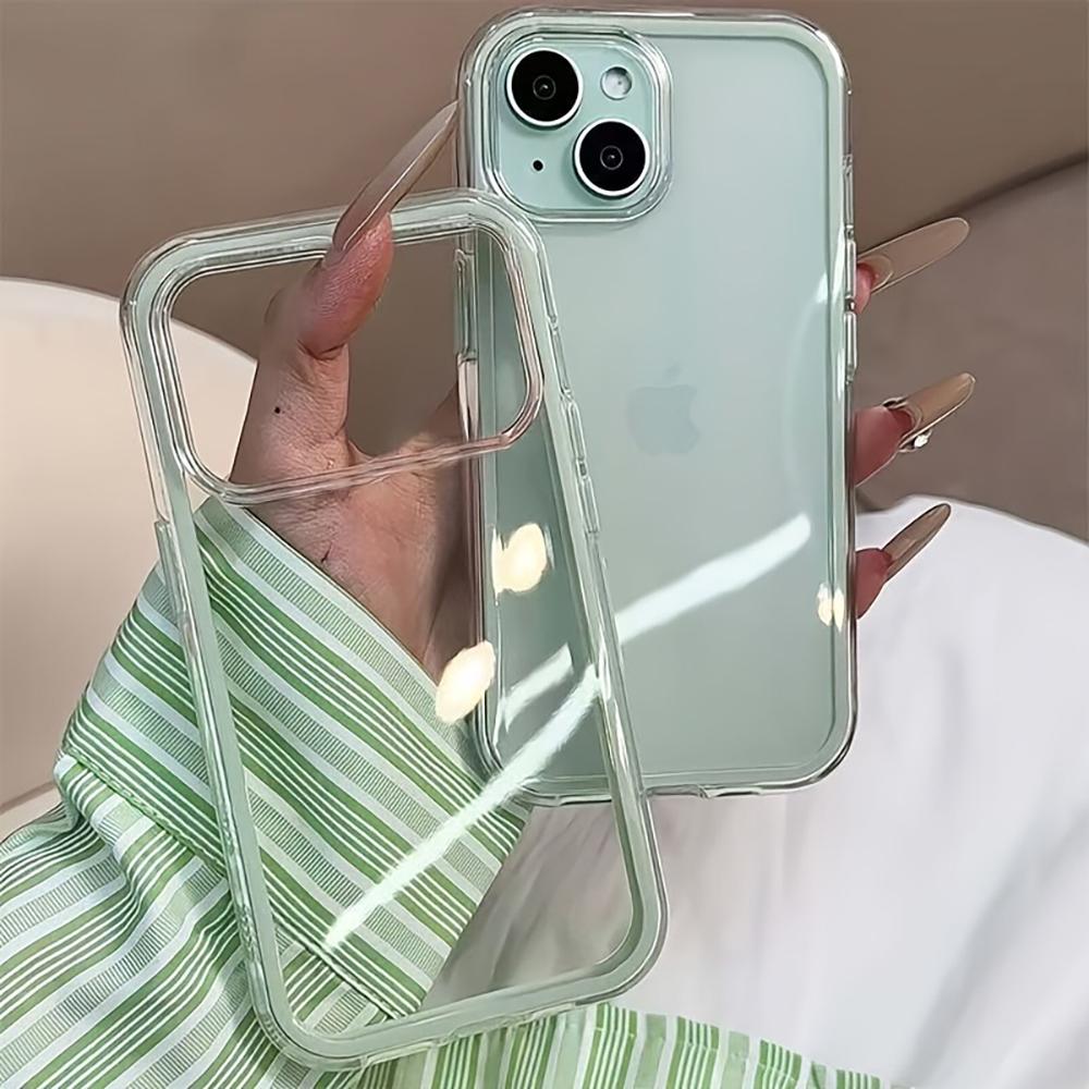 Transparent Acrylic Phone Case For For Iphone 17 16 1 14 13 Pro Max 17Pro Candy Color Shockproof Bumper Clear Back Cover