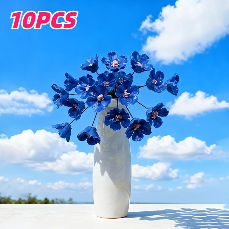 

10/20/40pc Handcrafted Ceramic Forget-Me-Nots Blue Love That Never Fades Indoor/Outdoor Tabletop Decor Valentine s Day Christmas