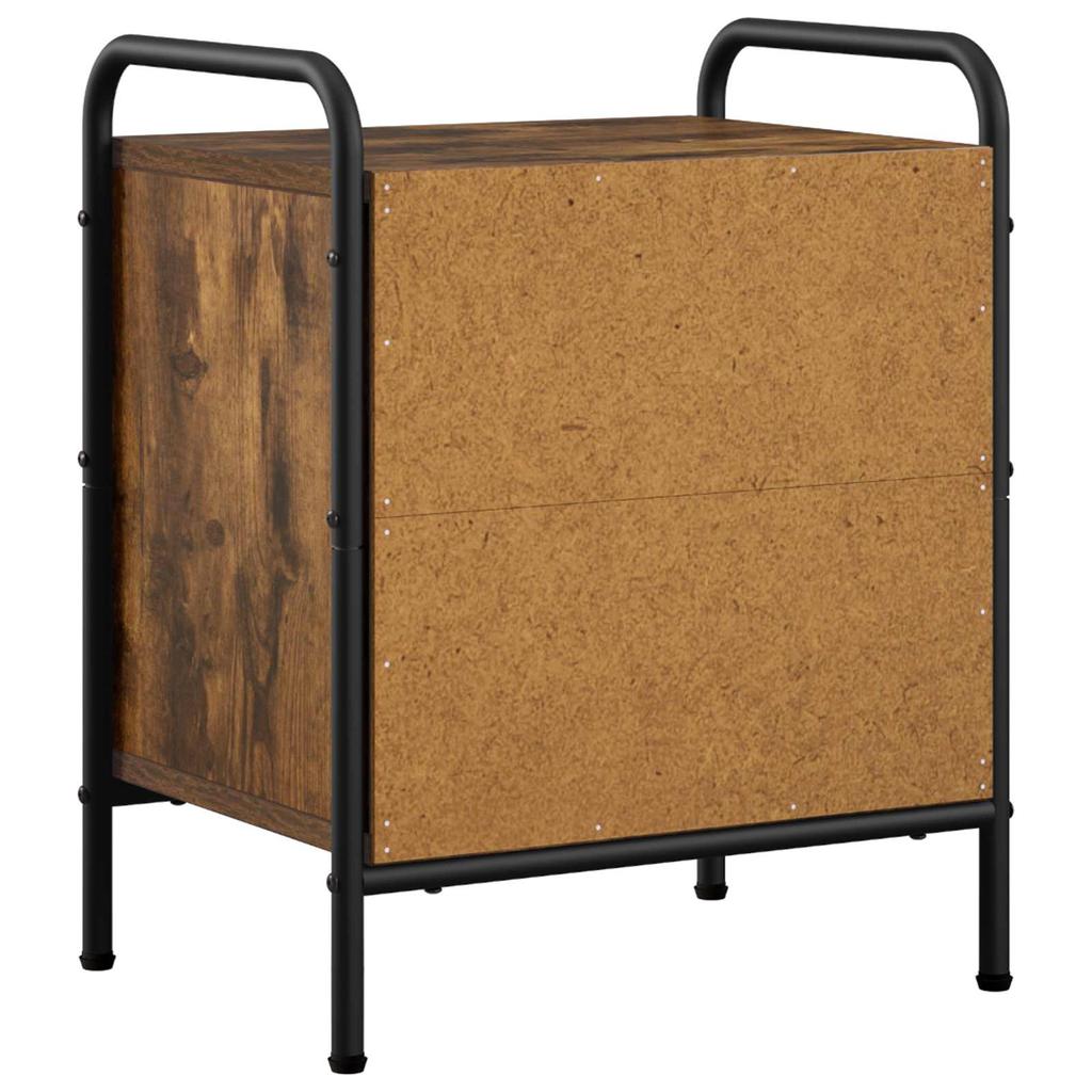 Nightstand 2 Pcs Smoked Oak 40 X 30 X 50 Cm Engineered Wood
