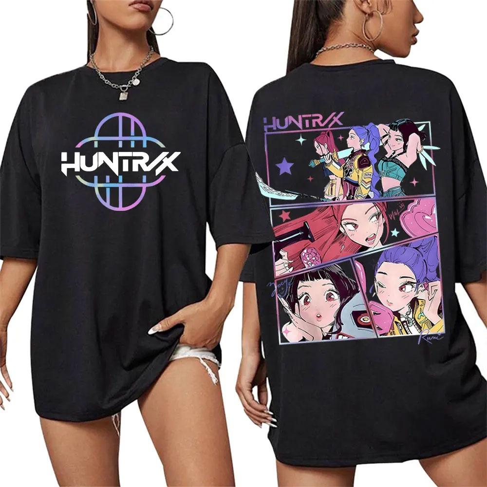 K-pop Demon Hunters Rumi Mira Zpey 2025 Film Graphic T-Shirt Men Women Harajuku High Quality Oversized Cotton T Shirt Streetwear