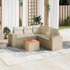 VidaXL Garden Lounge Set with Cushions 6 Pcs, Sofas and Patio Table, Outdoor Furniture Set Patio, Beige 3257773