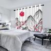 2pcs Red Plum Blossom Blackout Window Curtains Chinese Oil Painting Curtains For Bedroom Simple Style Home Interior Curtains