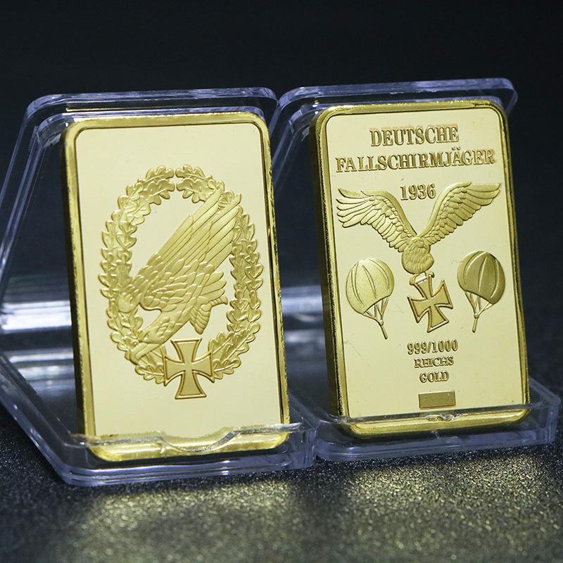 Stati Uniti, Germania, Europa, Blocchi commemorativi quadrati, monete commemorative, monete, oggetti da collezione, lingotti d'oro, blocchi placcati in oro