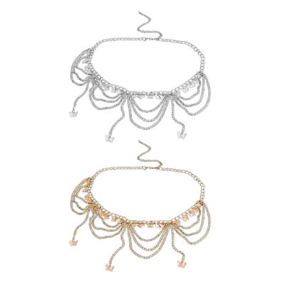 Elegant Tassels Charm Layered Waist Belt Multilayer Body Chain Decorative Belly Chain for Fashion Forward Lady Girls