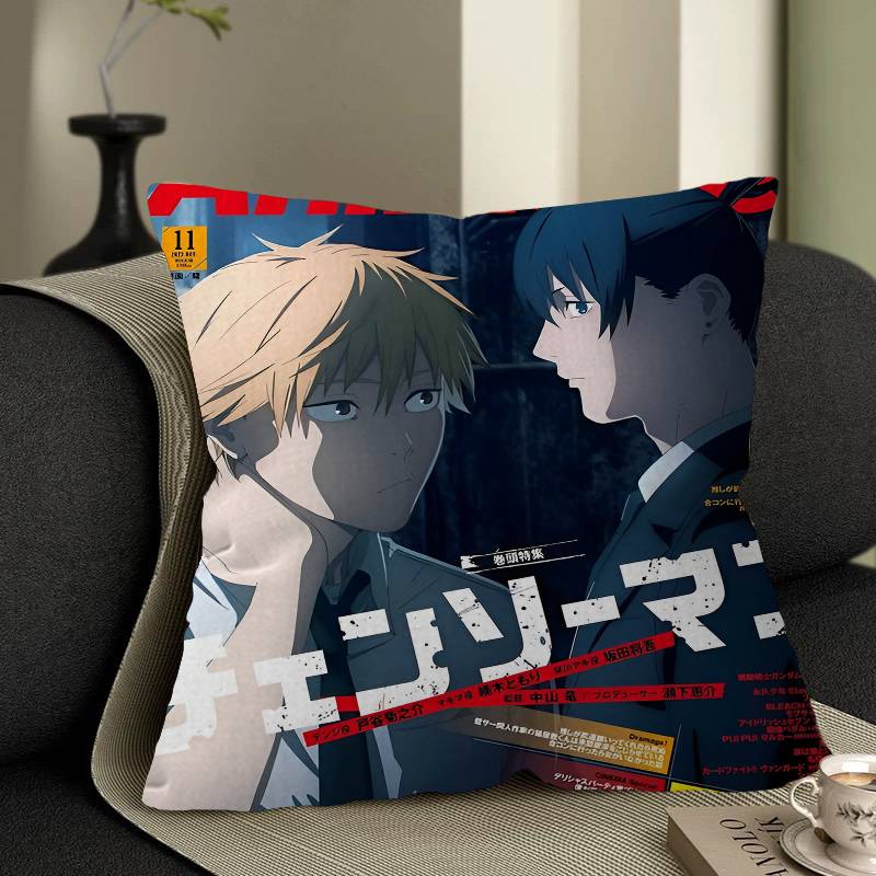 Anime Chainsaw Man Pillowcases Home Bedding Decorative Pillow Cover Wedding Super Soft Pillow Case