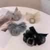 Elegant Organza Large Intestine Hair Ties Elastic Glitter Rhinestone Pearl Hair Ropes Women Ponytail Holder Rubber Hairbands