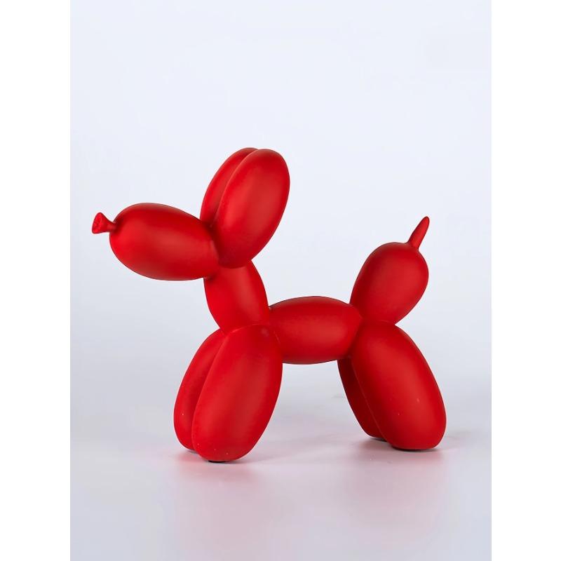 1pc Handmade Resin Balloon Dog Statue Ornament - Cute White Animal Sculptures for Home Decoration and Valentine's Day Gifts, Bir