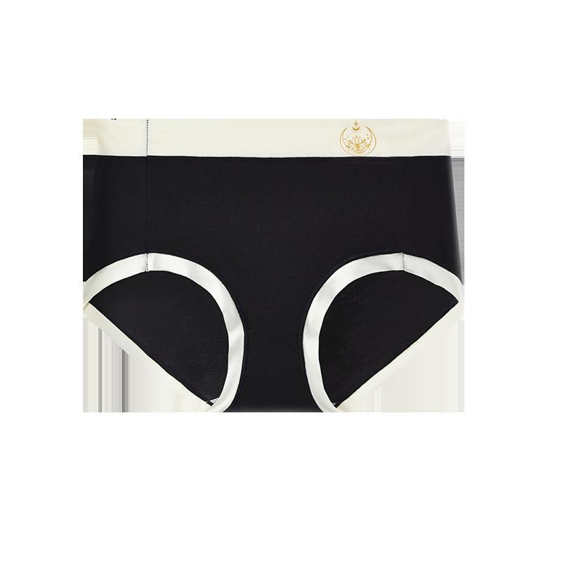 

Трусики из модала, женские бесшовные со средней талией, женское нижнее белье больших размеров, дышащее графеновое антибактериальное филе для девочек XL чёрный