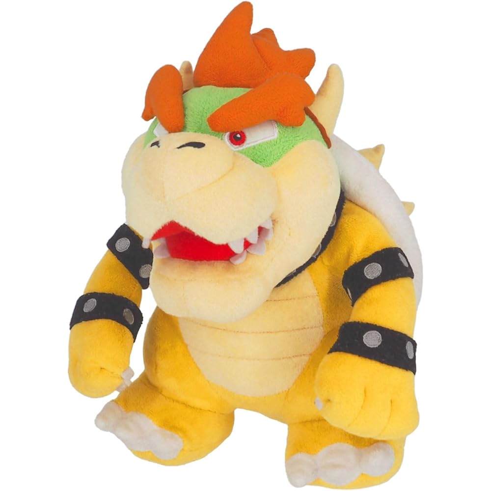 Sanei Boeki Super Mario All Star Collection Bowser Plush Toy 18x24x26cm