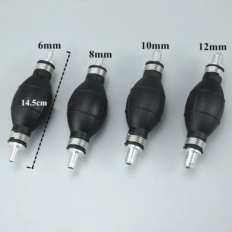 6/8/10/12mm Hand Fuel Pump Line Hand Primer Bulb Petrol Diesel Liquid Oil Gas Water Tansfer Rubber Tube Aluminum For Car Boat
