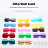 2/4/6PCS Eyewear Frameless Clear Lens Colorful Funny Gafas De Sol Shades Polarized Rimless Jelly Color Personality For Women Men