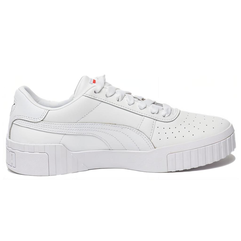 Puma Suede Cali Leather Low-Top Sneakers Women Sneakers White Red 370717-02