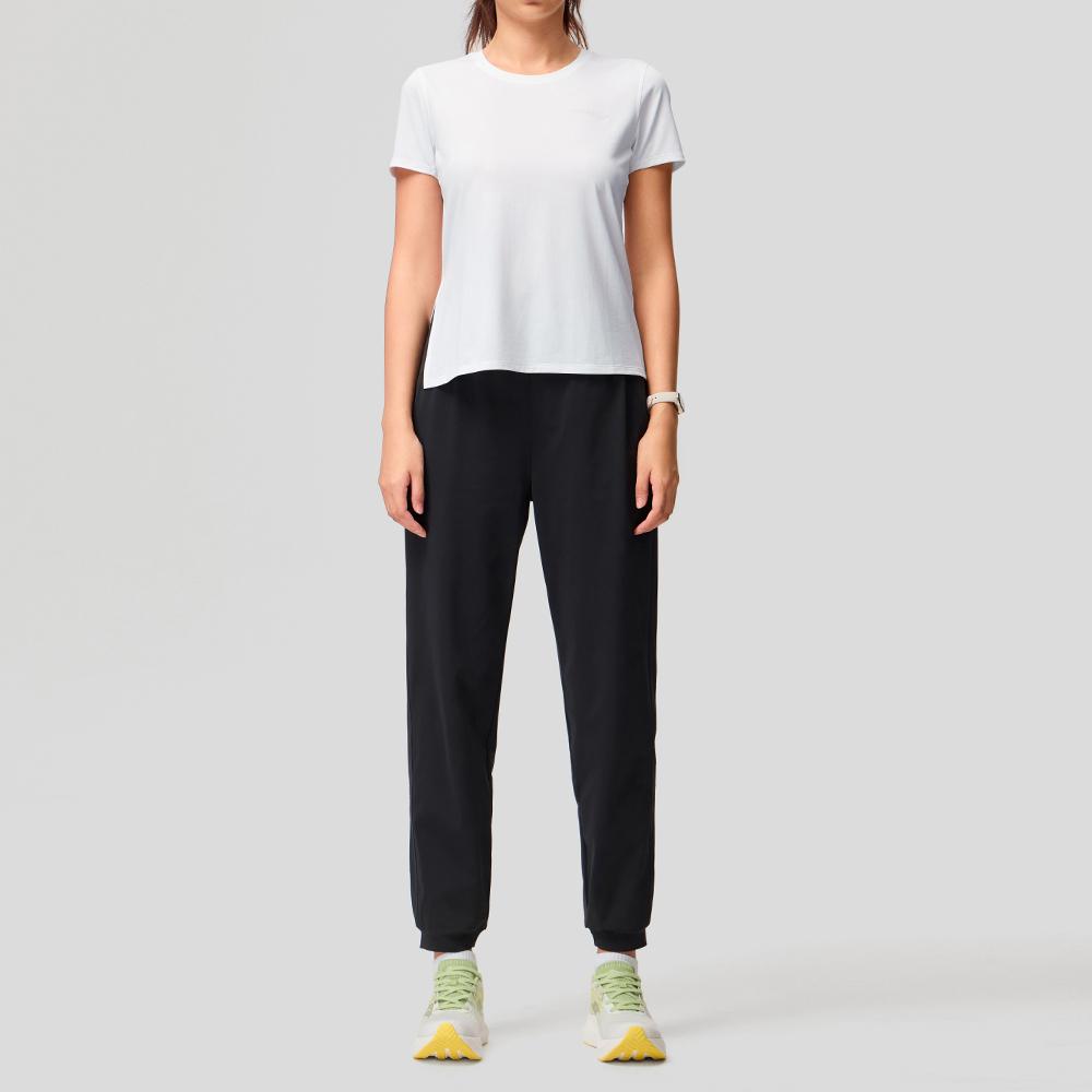 Saucony Casual Solid Color Breathable Loose Spliced Knitted Sports Pants Women Pants SC1249144A-BK01