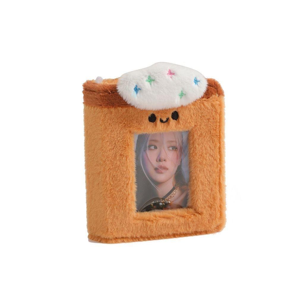 PVC Cartoon Plush Photocard Holder 1 Grids Photocards Collect Volume Cute Idol Photo Album  School