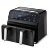 Air Fryer Xxl 8L Double Chamber Fryer Berdsen Bd-653 Black And Silver
