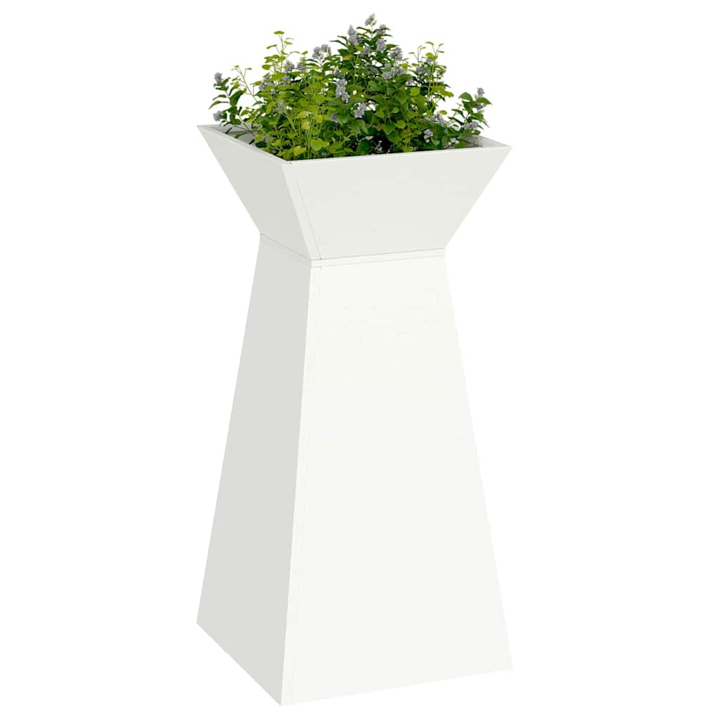 Column Planter White 35 X 35 X 73 Cm