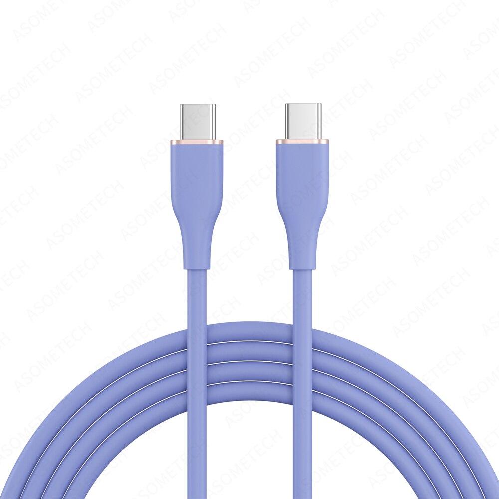 

60 Вт быстрый USB C кабель тип C кабель быстрая зарядка шнур для передачи данных зарядное устройство USB кабель C для Samsung S21 S20 A51 Xiaomi Mi 10 2M фиолетовый