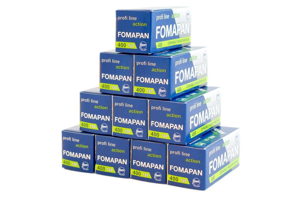 FOMA FOMAPAN400 Black and White Negative Pack of 10 Film, 120,