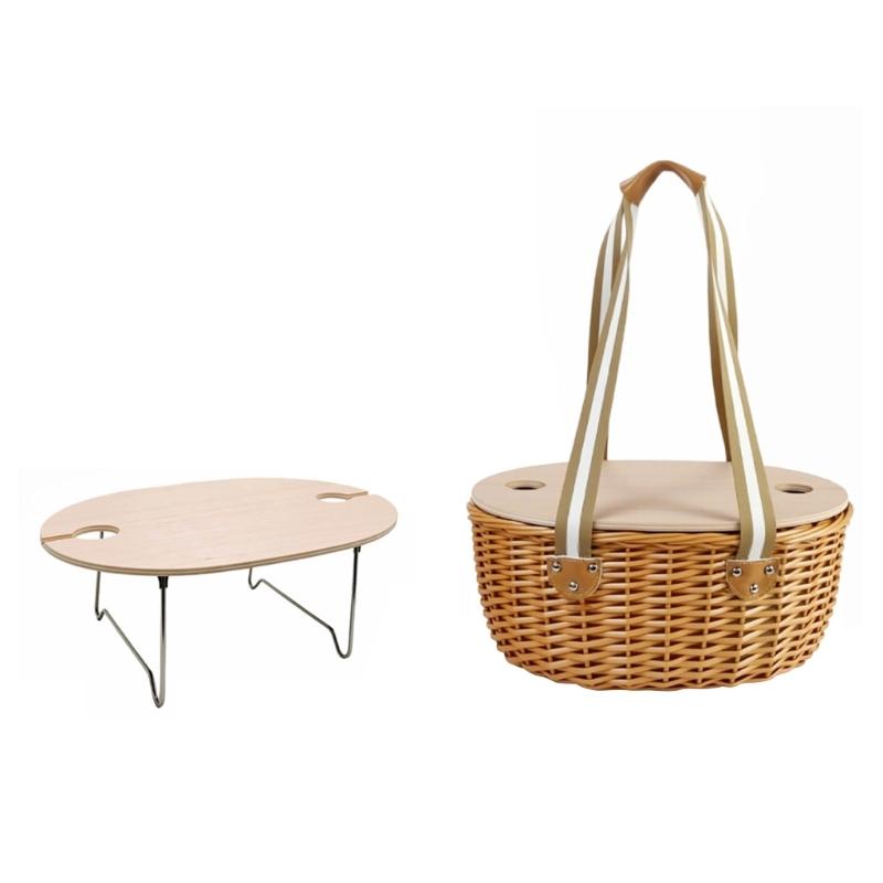 Premium thin Dining Basket With pliable Table Chilling Pack And Basic materials pair People