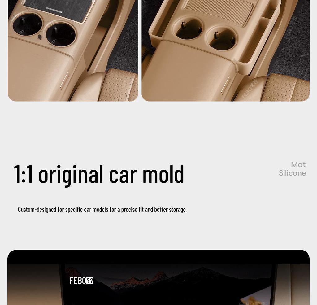 Wireless Charger Silicone Pad for 26 Zhiji R7 Models - Non-slip Center Console Interior Modifier