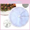 Tree White Christmas Skirt Base Fur Xmas Floor Mat Ornament Decoration