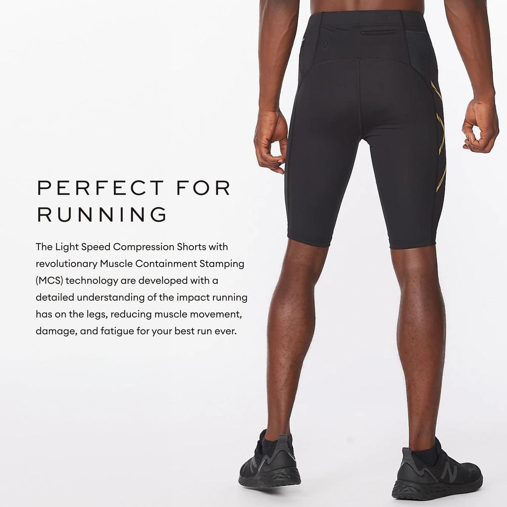 [2XU] MCS RUN COMPRESSION TIGHTS Running compression short tights MA5331B BLKGRF M