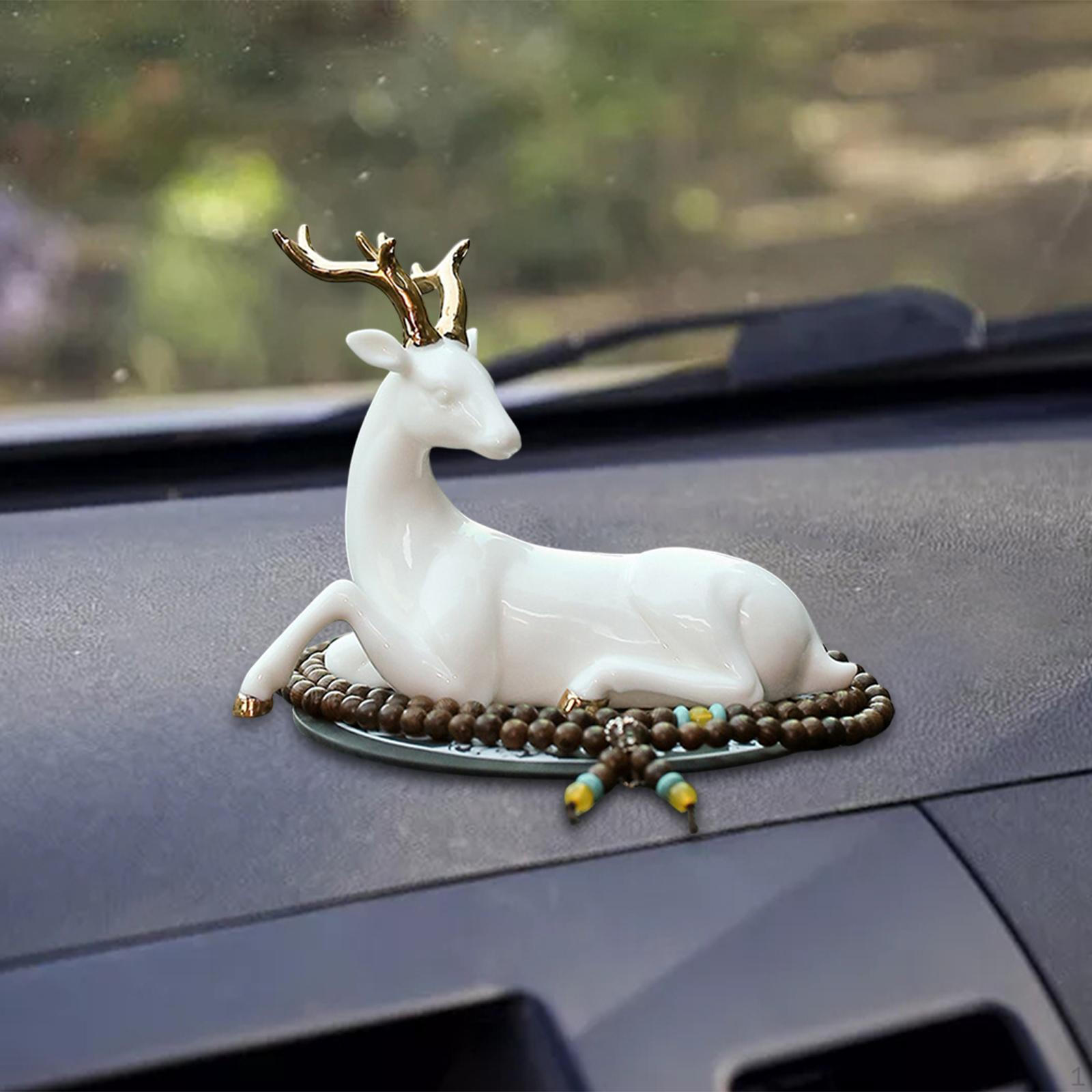 

Фигурки оленей, скульптура оленя, украшение с нескользящим ковриком, фарфоровые статуэтки оленей для автомобиля и стола Head Right