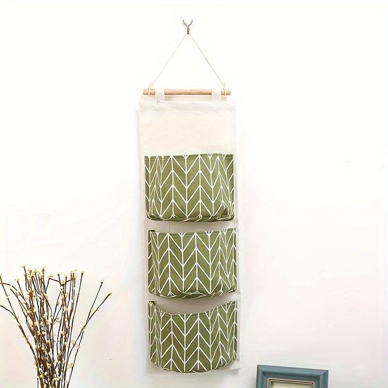 3-layer Hanging Storage Rack for Easy Installation, Multifunctional - Geometric Pattern, Moisture-proof Door Bag