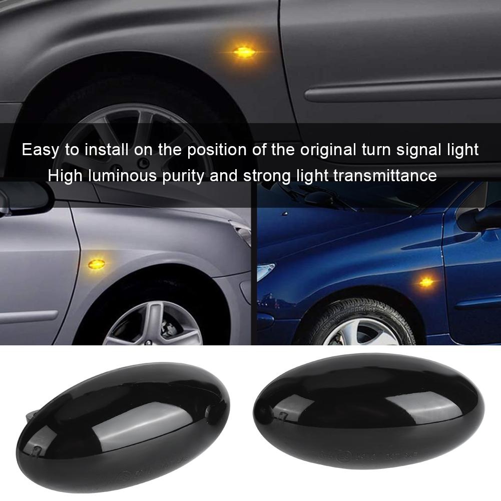 LED Dynamic Turn Signal Side Marker Light Lamp Fit for Peugeot 1007 107 206 207 307 6325G3