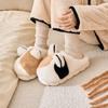 Cat Cute Cotton Slippers Winter Velvet Warm Home Use Non-slip Thick Bottom Outer Wear Couple Winter