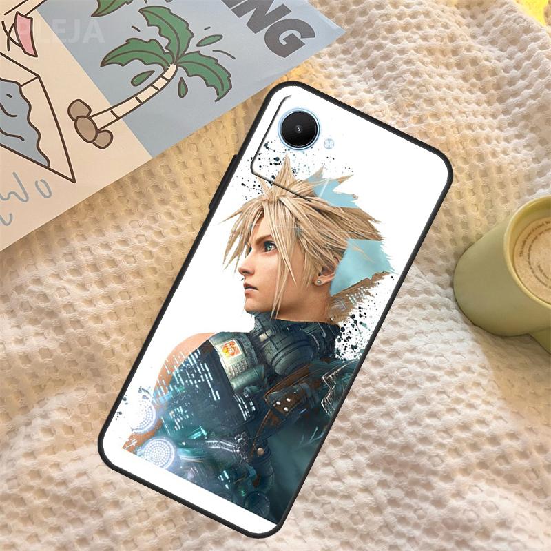 FINAL FANTASY Cloud Strife Case For Realme C55 C71 C67 C51 C75 C63 C61 C65 C53 C35 11 12 13 14 Pro Plus GT6 GT7 15 Pro