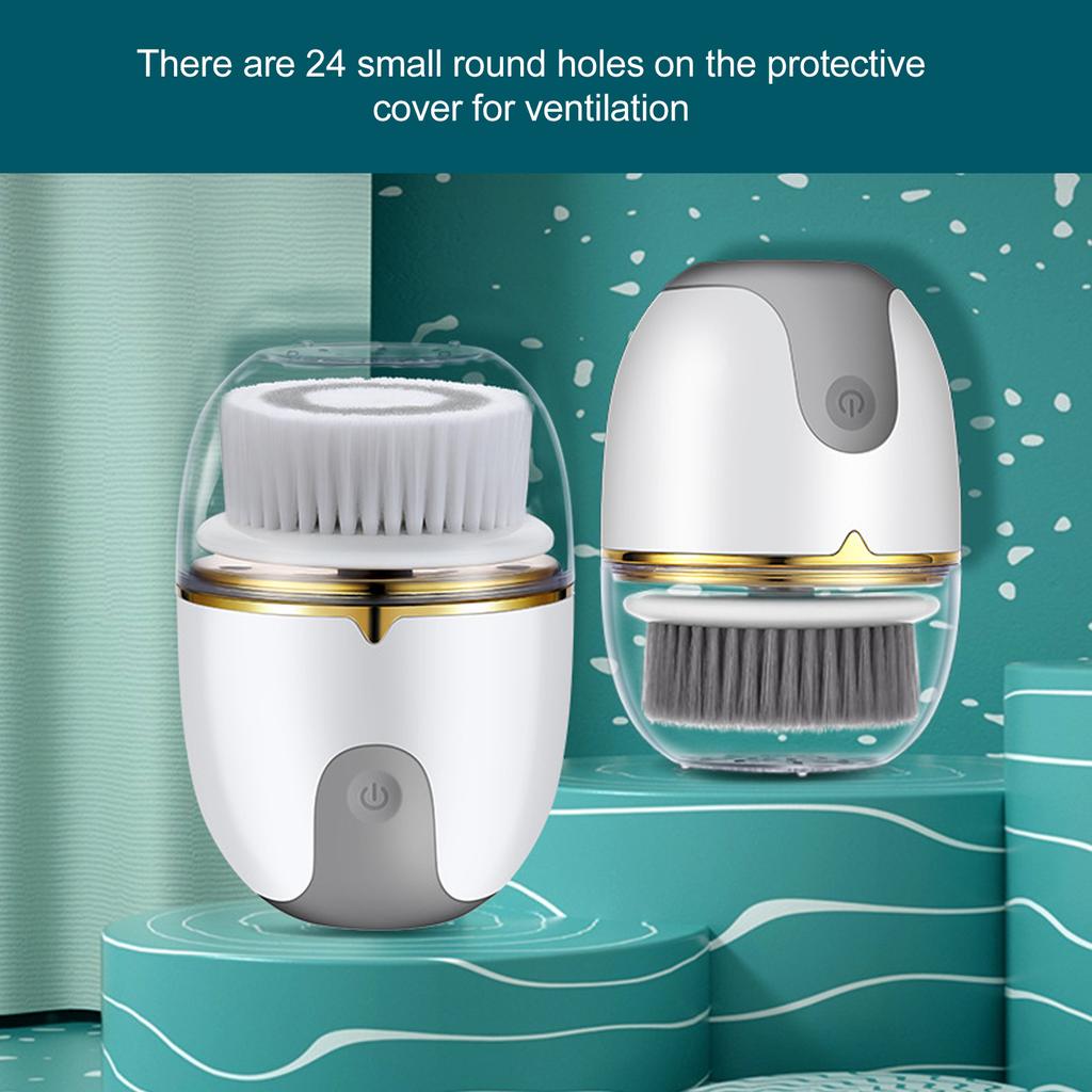 Electric Cleanser IPX5 Waterproof Electric Facial Cleansing Brush with Daily Cleaning Head Makeup Remover Cleaning Head