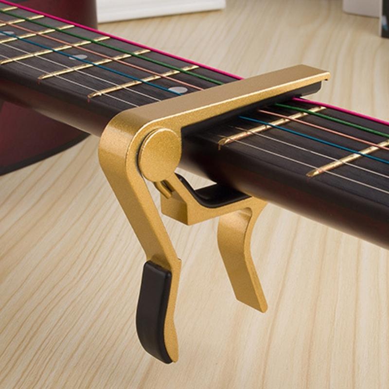 Portable 6-String Guitar Tunings Clamp Light Weight Quick Release Capo for Guitars, Ukulele, Bass, Mandolin, Banjo