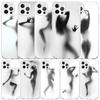 Woman Silhouettes Sexy Lady Girl Phone Case For IPhone 16 17 Air 16E 15 14 Plus 13 Mini 12 11 Pro Max 7 8 + SE 2020 Soft TPU Bac