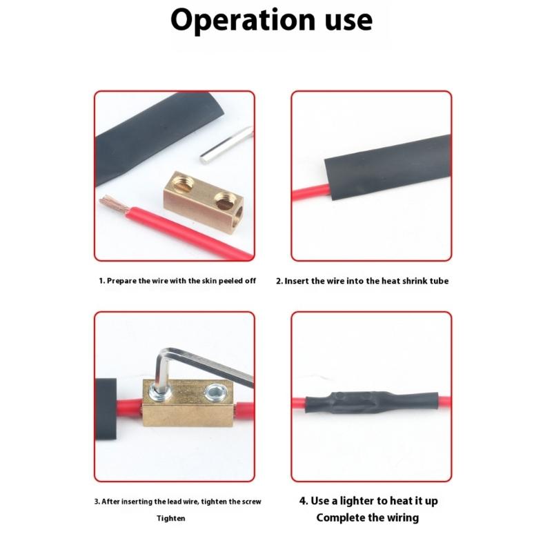 10Pcs Waterproof Wire Connector Screw Crimping Connection Terminals Nut Butt Connector for Flexible Connection