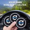 PVC Car Logo Car Coaster Water Cup Anti-Slip Silicone Pads Skull Badge Emblem Tools for Volvo XC40 XC60 XC70 XC90 C30 C70 S60